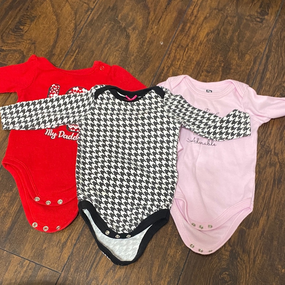 Adorable Kids One Piece Set - Red, Black, Pink